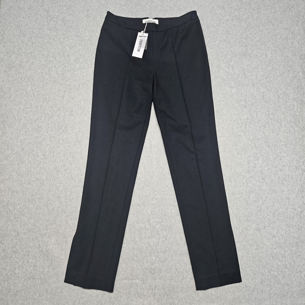 Partow Black Maurice Split Leg Ankle Crop‎ Dress Pants Size 4 NWT